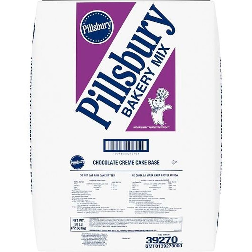 Pillsbury Chocolate Creme Base Cake Mix, 50 Pound