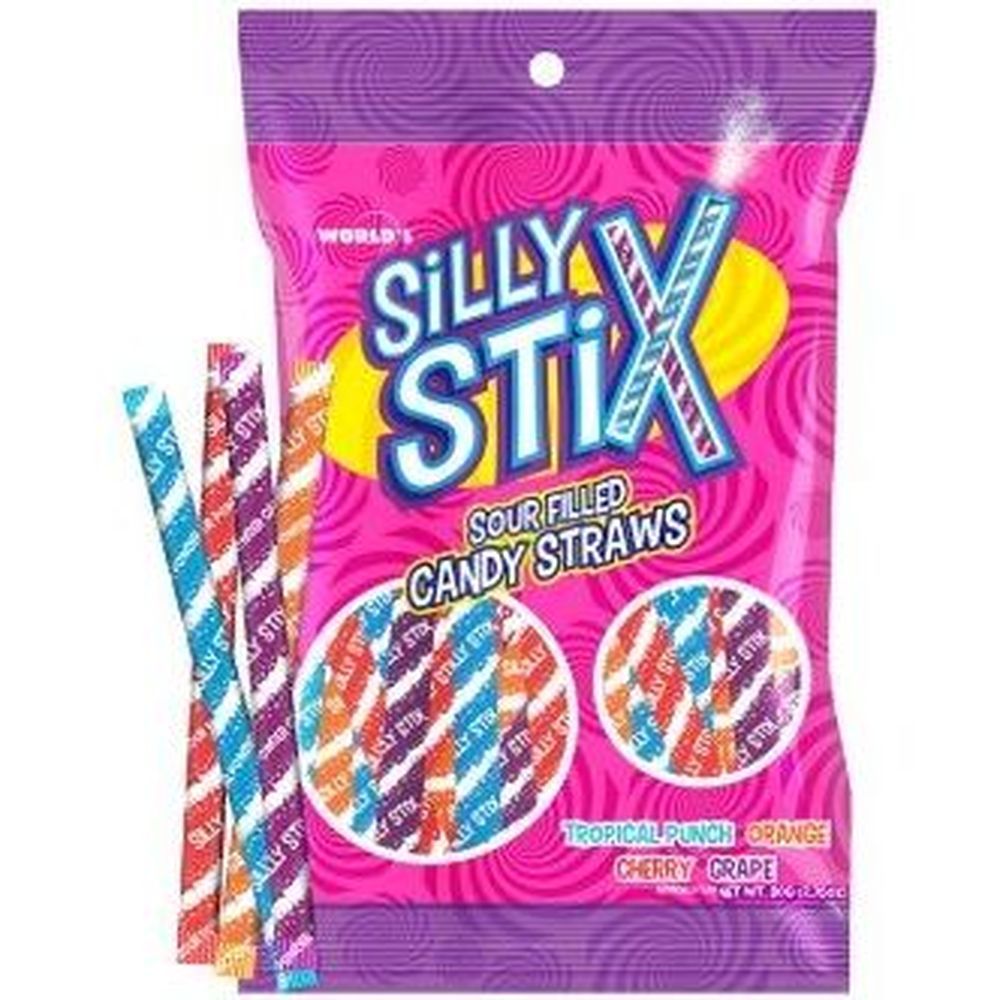 Silly Stix Sour Powder Straws, 2.75 Ounce -- 24 Per Case