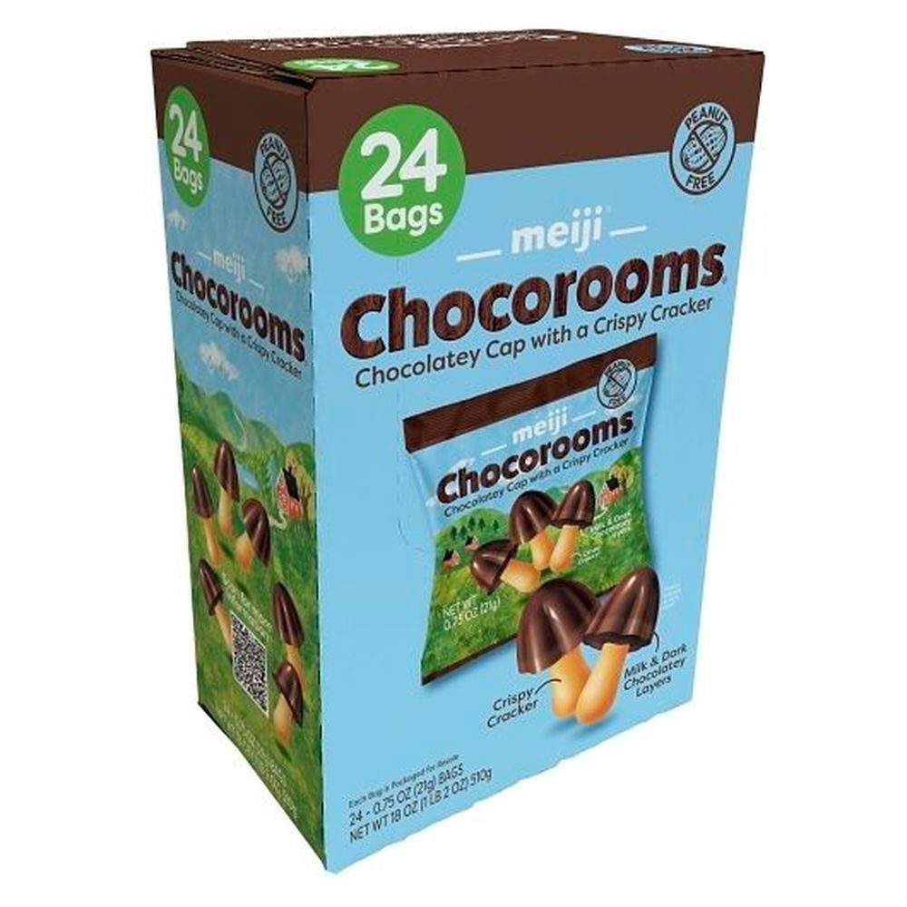 Meiji Chocorooms Chocolatey Cap With Crispy Cracker, 0.75 Ounce -- 24 Per Case