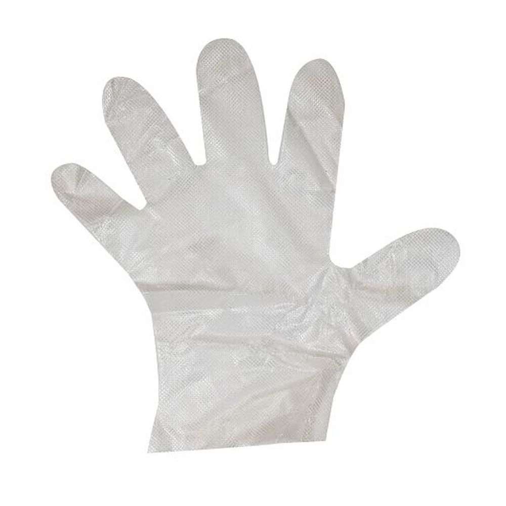 Grip Gards Clear Large Stretch Hybrid Gloves, 100 Count -- 10 Per Case