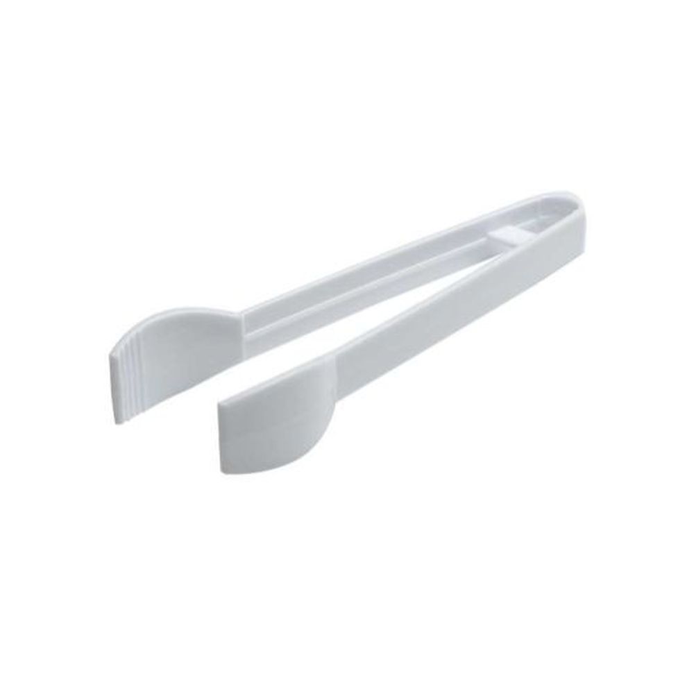 Fineline Settings Platter Pleasers 7 Inch Individually Wrapped Polystyrene White Tongs, 48 Count