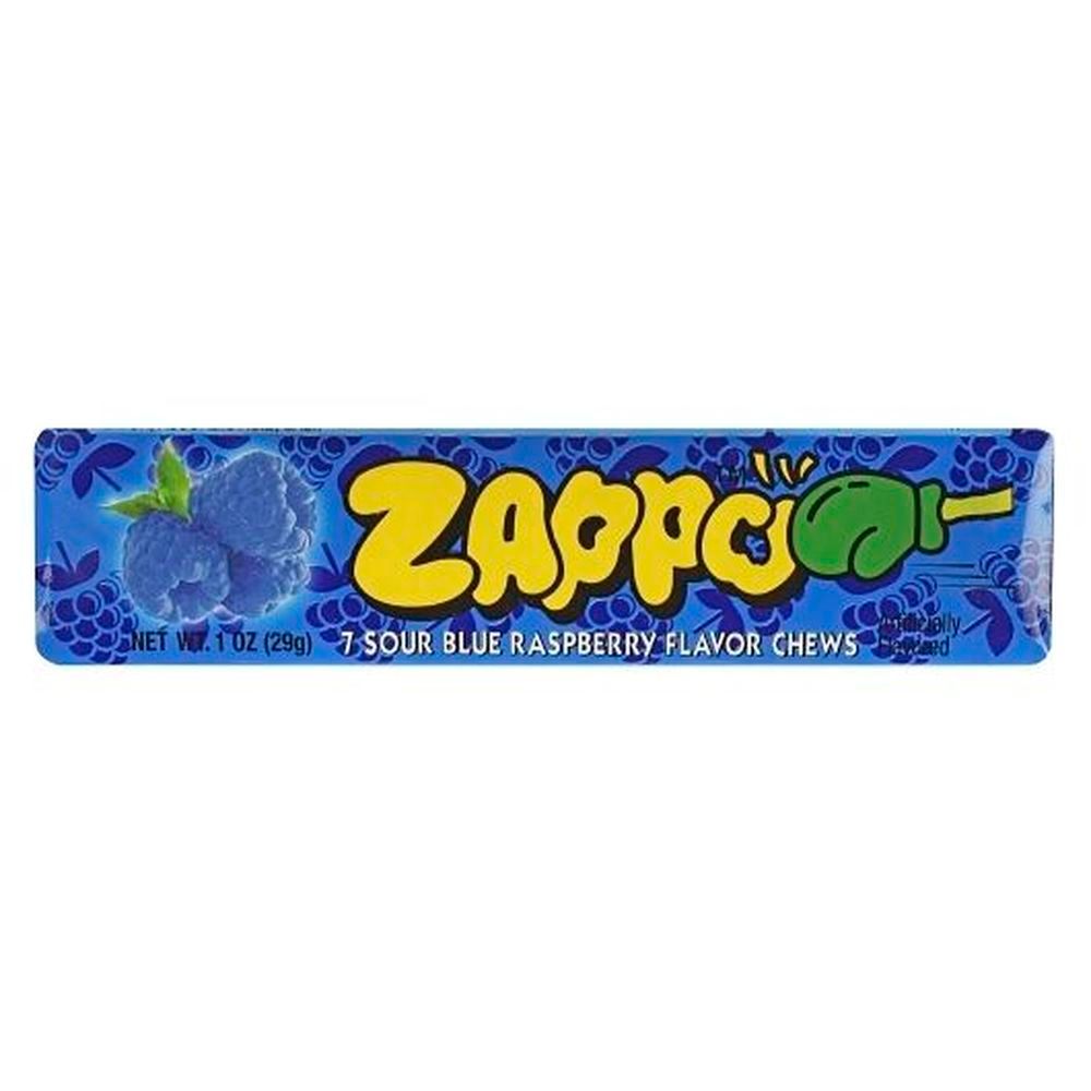 Zappo Sour Blue Raspberry Chew Candy, 1 Ounce -- 12 Per Case