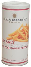 Chefs Seasoning Fry Salt, 24 Ounce Cannister -- 12 per case