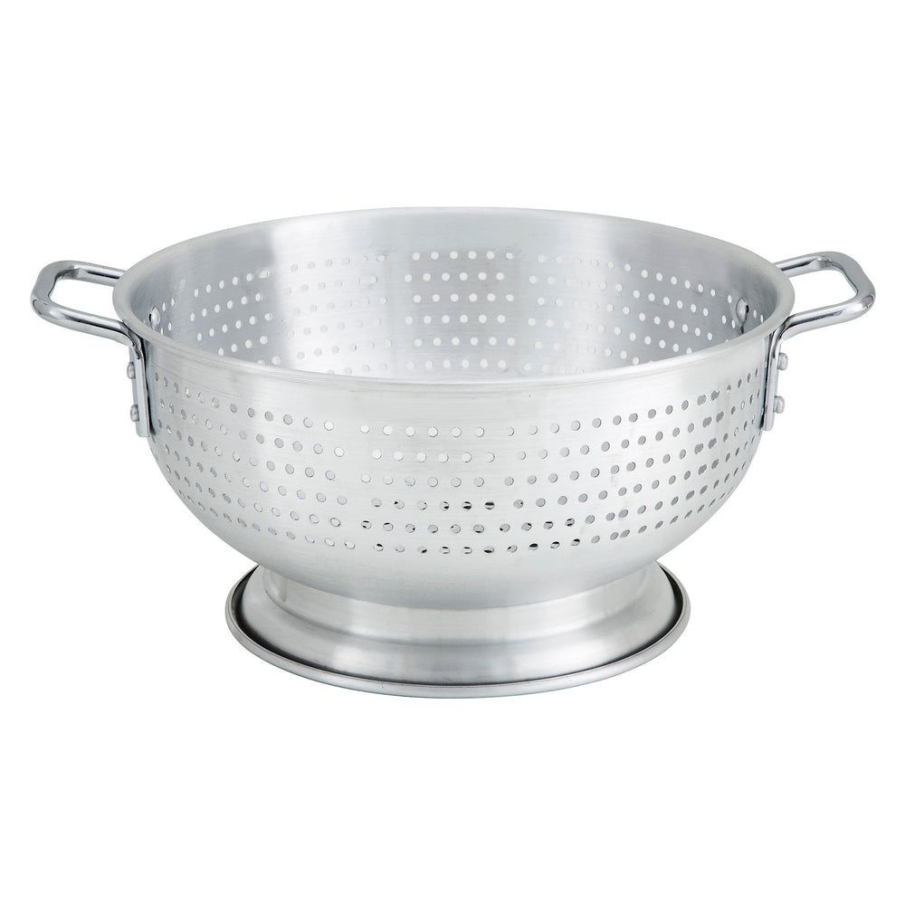 Winco Aluminum Colander With Handle And Foot, 11 Quart Capacity