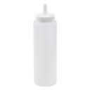 Winco Clear Regular Squeeze Bottle, 8 Ounce -- 72 per case.