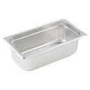 Winco 23 Gauge Stainless Steel 1/3 Size Anti Jam Steam Pan, 4 inch -- 12 per case.