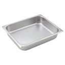Winco 18/8 Stainless Steel Standard Weight Regular Half Size Steam Table Pan.