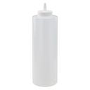 Winco Clear Regular Squeeze Bottle, 24 Ounce -- 36 per case.