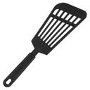 Winco Black Nylon Rectangular Fish Spatula, 12 inch.