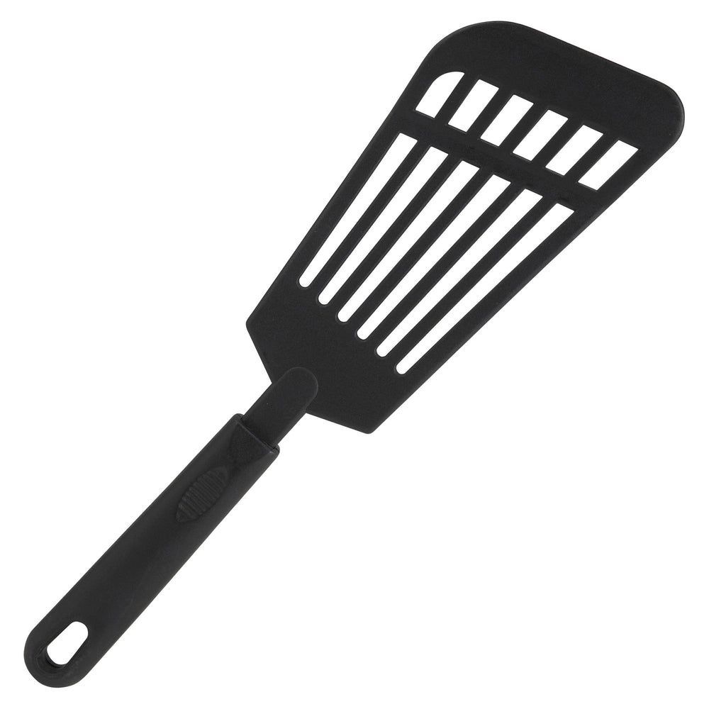 Winco Black Nylon Rectangular Fish Spatula, 12 Inch