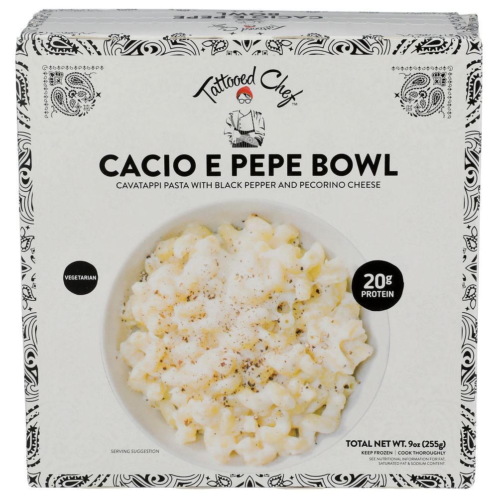 Tattooed Chef Cacio E Pepe Bowl, 9 Ounce -- 6 Per Case