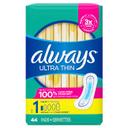 Size 1 Regular Absorbency Unscented Ultra Thin Pads without Wings