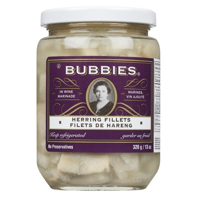 Bubbies Pickled Herring Fillets, 320 G -- 12 Per Case