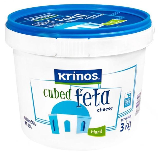 Krinos Fromage Feta En Cubes, 3 Kg