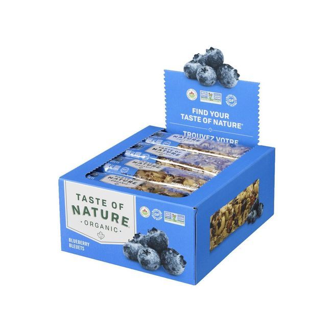 Taste Of Nature Organic Blueberry Fruit And Nut Snack Bar, 40 G -- 16 Per Case