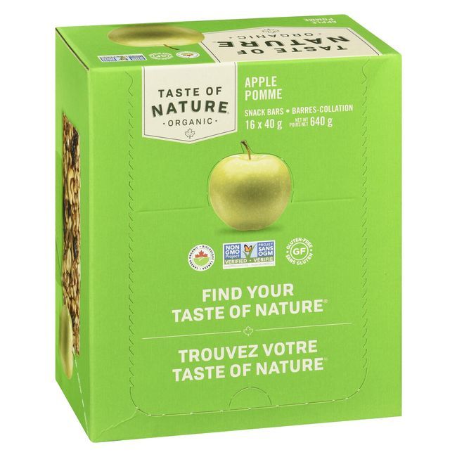 Taste Of Nature Organic Apple Snack Bar, 40 G -- 16 Per Case