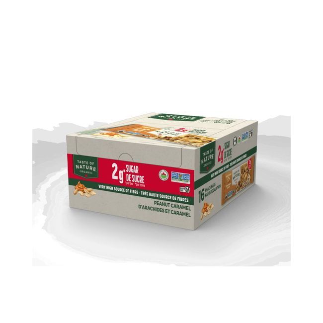 Taste Of Nature Organic Peanut Caramel Fruit And Nut Snack Bar, 40 G -- 30 Per Case