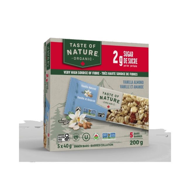 Taste Of Nature Organic Vanilla Almond Fruit And Nut Snack Bar, 40 G -- 30 Per Case
