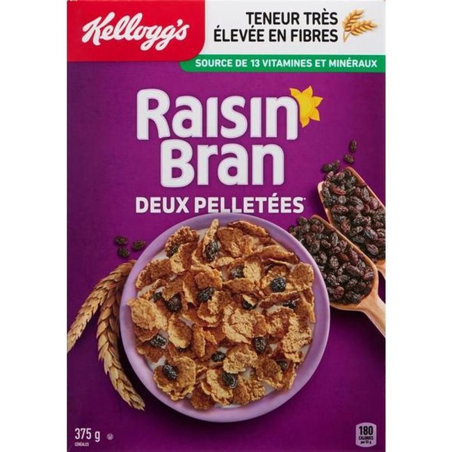 Raisin Bran Céréales, 375 G -- 10 Par Boîte