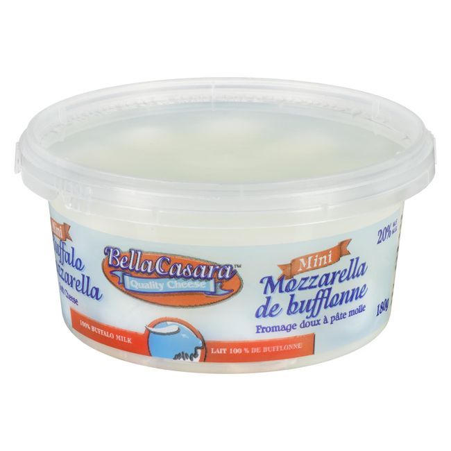 Bella Casara Mini Fromage À Pâte Molle Mozzarella Buffalo, 180 G -- 6 Par Caisse