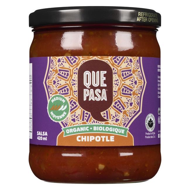 Que Pasa Salsa Chipotle Biologique Moyenne, 420 Ml -- 12 Par Boîte