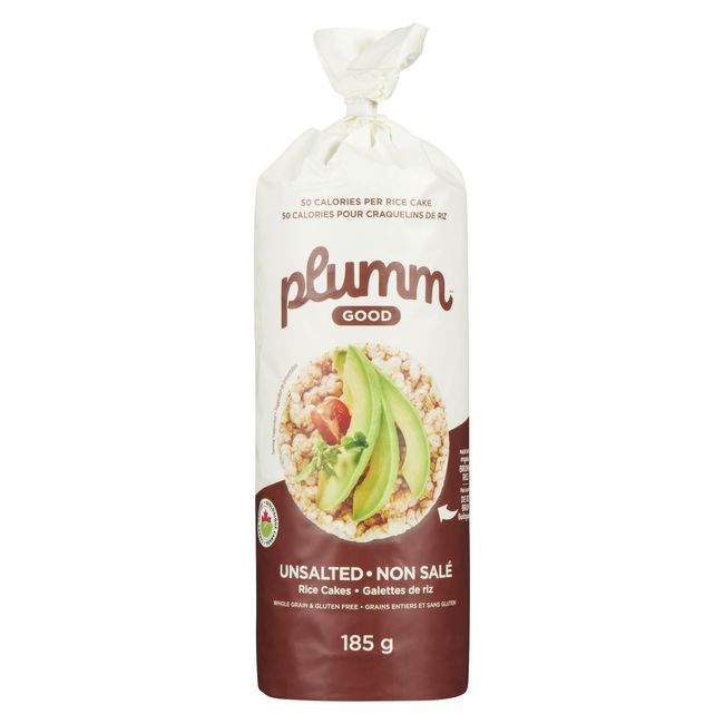 Plumm Good Organic Unsalted Rice Cake, 185 G -- 12 Per Case