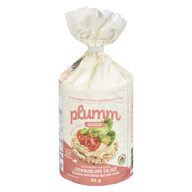 Plumm Good Organic Ancient Grains With Pink Salt Thin Rice Cake, 95 G -- 12 Per Case