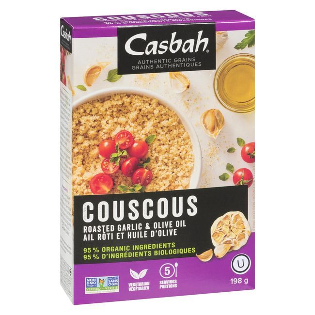 Casbah Organic Roasted Garlic And Olive Oil Couscous, 198 G -- 12 Per Case