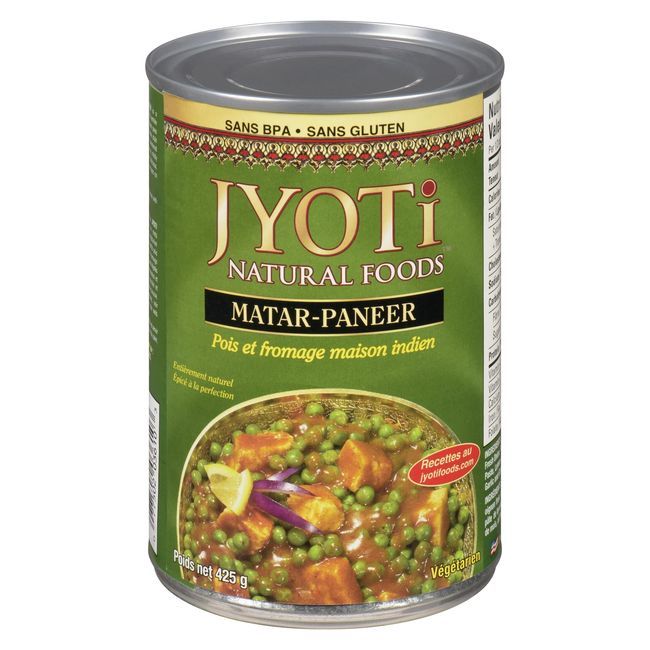 Jyoti Natural Foods Matar Paneer, 425 G -- 12 Per Case