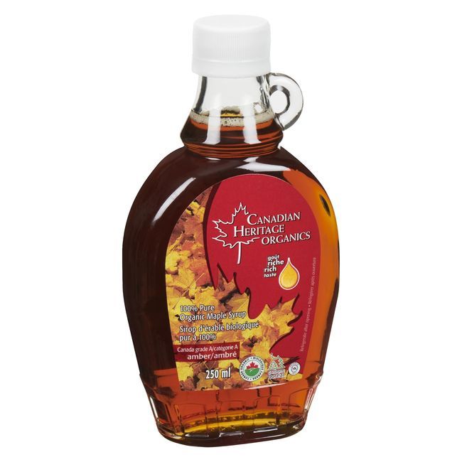 Canadian Heritage Organics Sirop D'érable Pur Au Goût Riche Et Ambré, 250 Ml -- 12 Par Boîte
