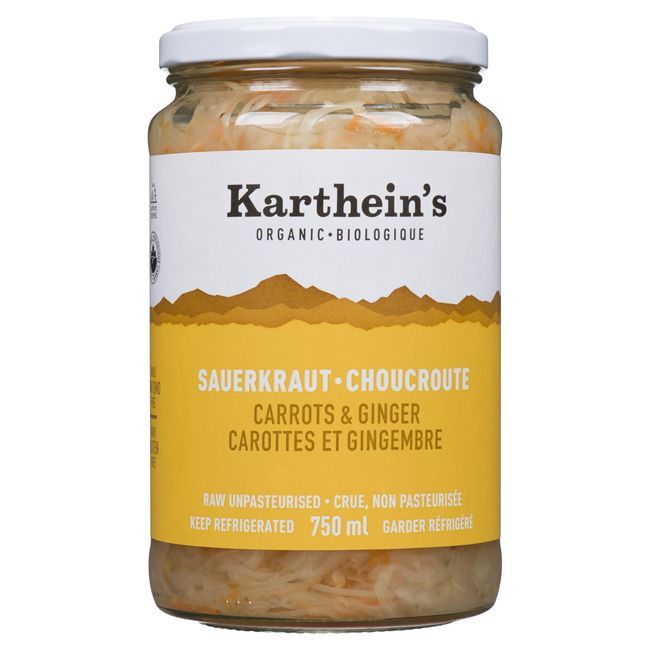 Karthein's Organic Carrots And Ginger Sauerkraut, 750 Ml -- 12 Per Case