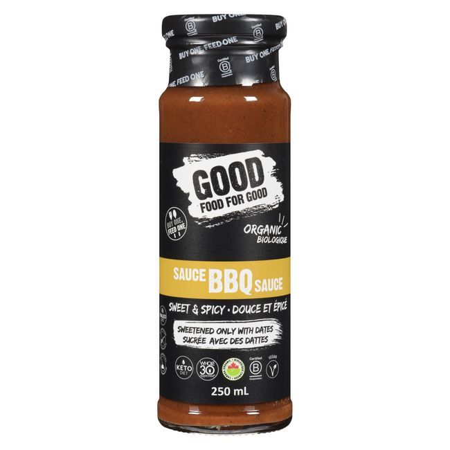 Good Food For Good Sauce Barbecue Sucrée Et Épicée Biologique, 250 Ml -- 6 Par Boîte