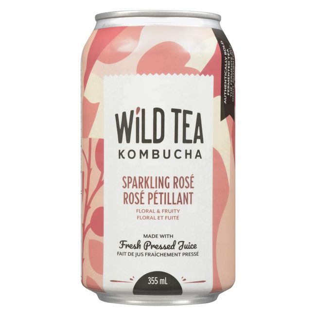 Wild Tea Kombucha Sparkling Rose Kombucha, 355 Ml -- 12 Per Case