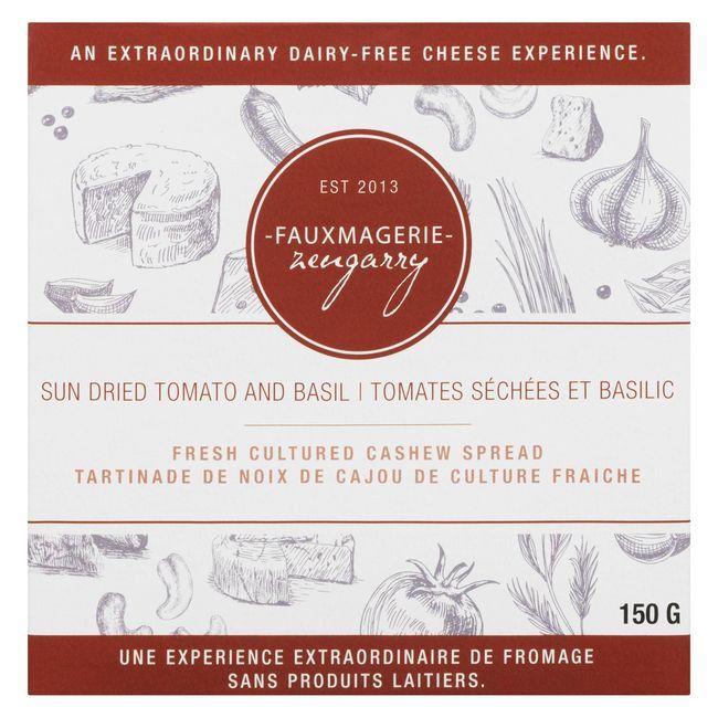 Fauxmagerie Zengarry Sundried Tomato And Basil Cashew Spread, 150 G -- 6 Per Case