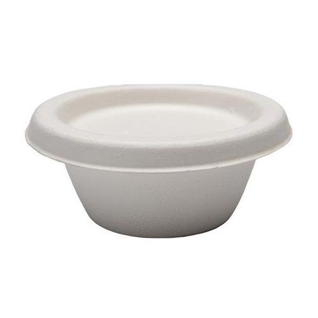 Compostable Sugarcane Lid for 2 oz Portion Cup