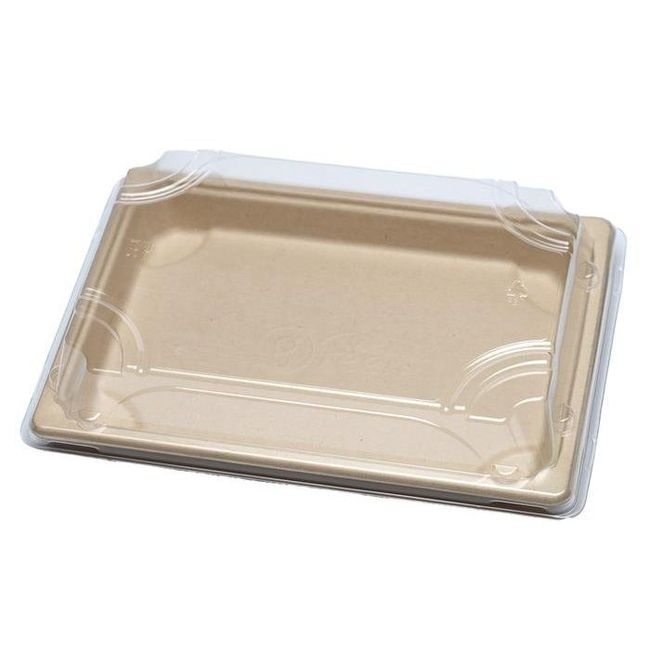 Beige Fibre Sushi Tray