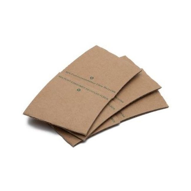 Plain Double Layer Paper Sleeves for 8 oz Cups