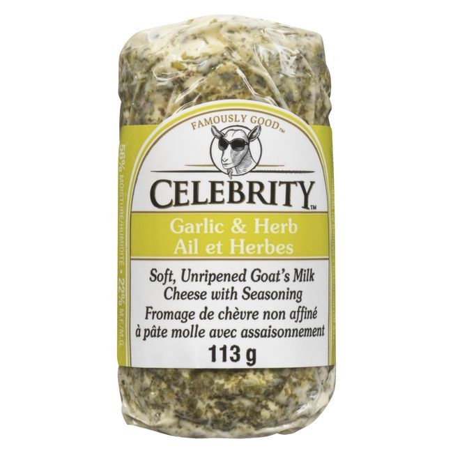 Celebrity Fromage De Chèvre Aux Herbes Et À L'ail, 113 G -- 12 Par Caisse