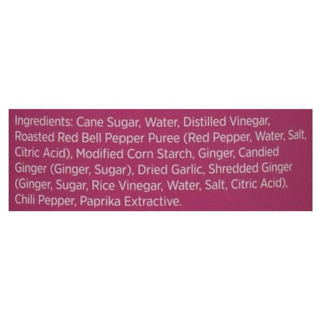 The Ginger People Sauce Chili Au Gingembre Doux, 375 Ml -- 12 Par Boîte