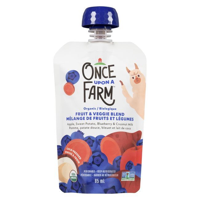 Once Upon A Farm Organic Apple Sweet Potato Blueberry With Coconut Milk For Baby, 85 Ml -- 8 Per Case