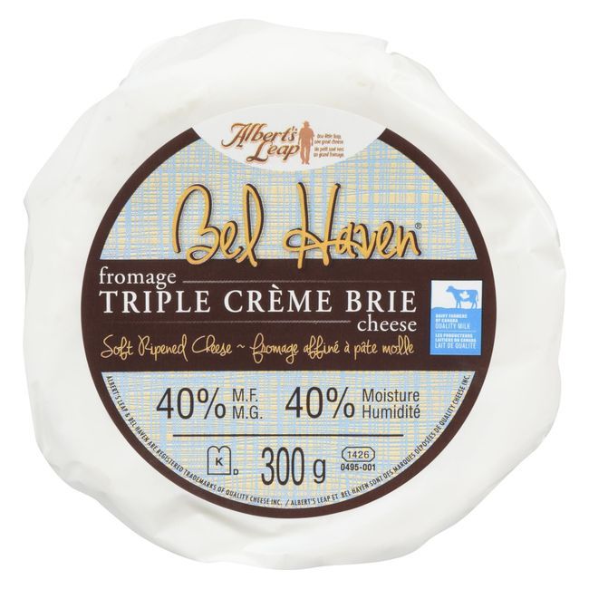 Albert's Leap Bel Haven Triple Cream Brie Cheese, 300 G -- 6 Per Case