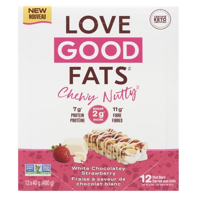 Chewy Nutty White Chocolate Strawberry Bar