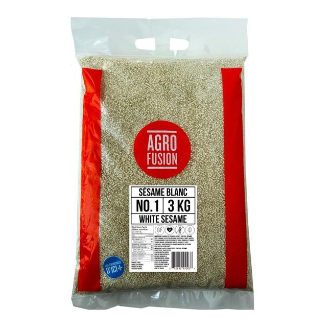 Agrofusion Number 1 White Sesame Seeds, 3 Kg