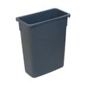 34201523 Trimline Gray Polyethylene Rectangle Trash Can, 15 gal Capacity