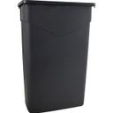 34202323 Trimline Gray Polyethylene Rectangular Trash Can, 23 gal Capacity