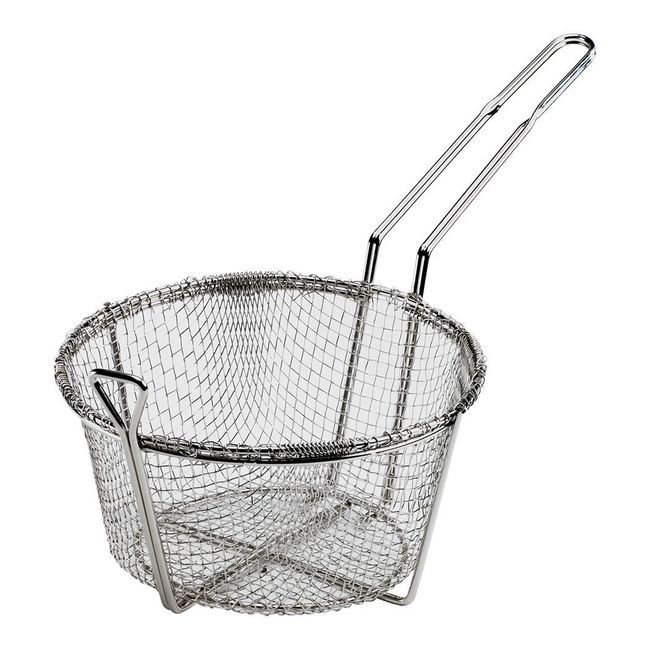 Browne Panier À Frites Rond En Fil Nickelé, 11,5 Po