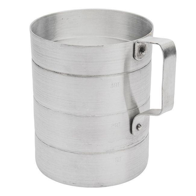 Browne Aluminum Dry Measure, 4 Qt Capacity