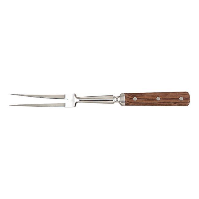 Browne Stainless Steel Pot Cooks Fork With Wood Handle, 14 In
