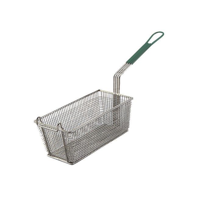 Gobel Panier À Frites Rectangulaire En Fil Métallique Avec Poignée En Plastique Vert, 34,5 X 17,1 X 13,5 Cm