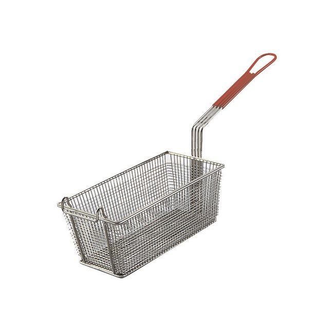 Gobel Panier À Frites Rectangulaire En Fil Métallique Avec Poignée En Plastique Rouge, 34,5 X 17,1 X 13,5 Cm